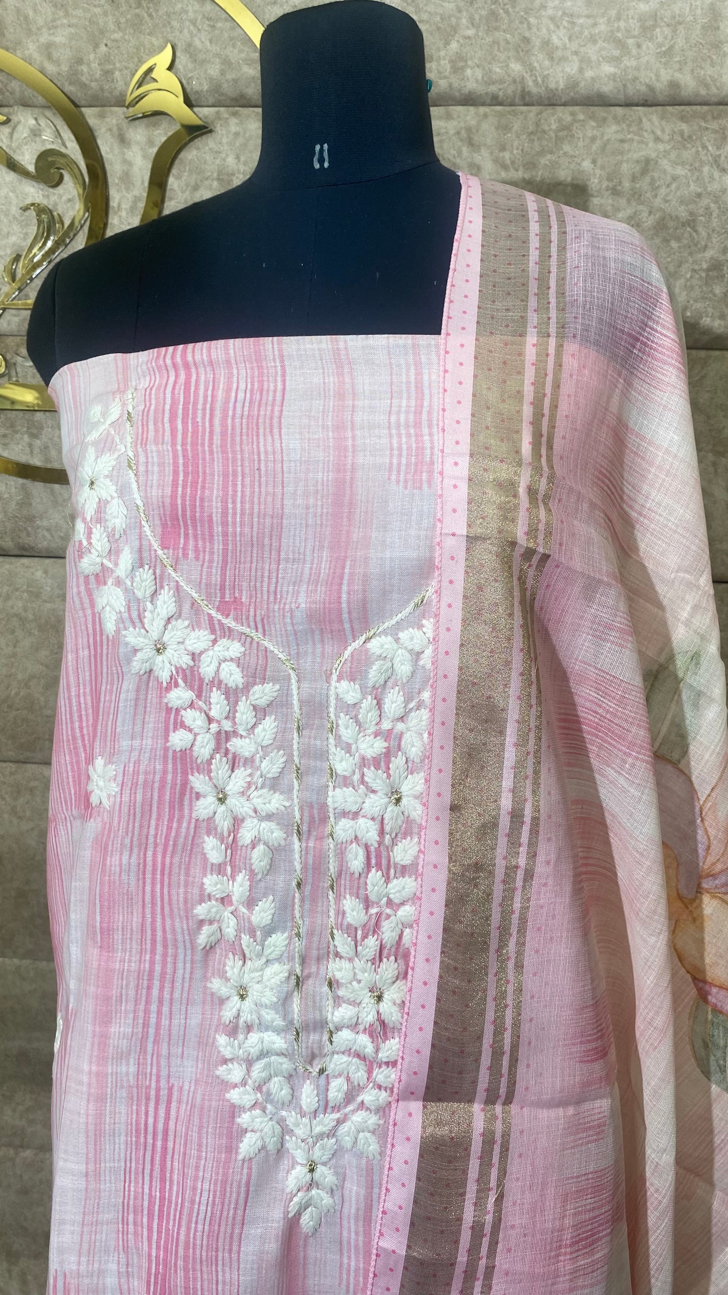 PINK AND WHITE FULL SALWAR SET- 30583