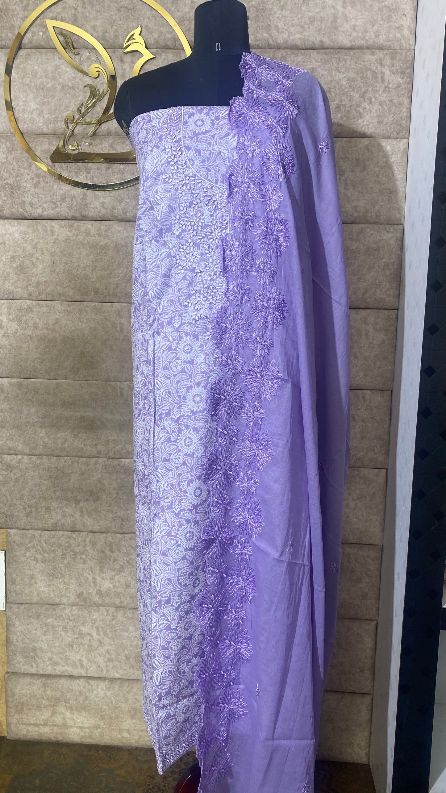 COTTON VIOLET FULL SALWAR MATERIAL - 30573