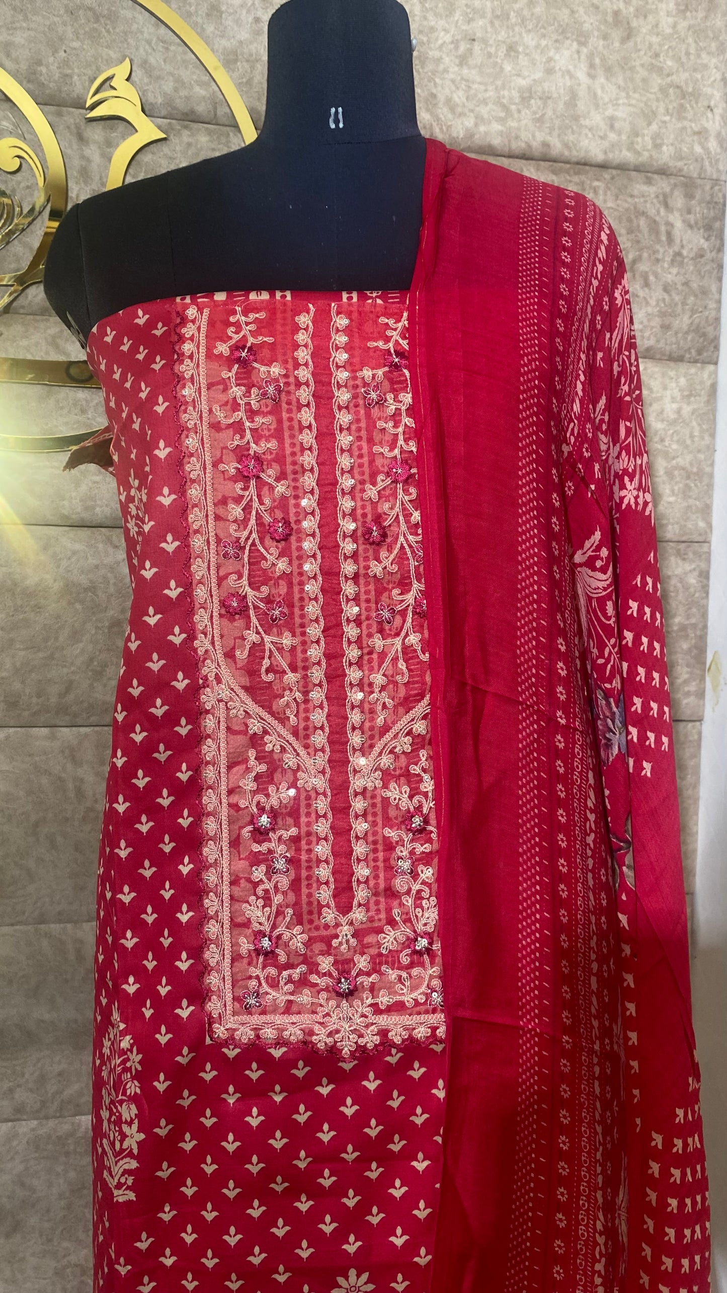 RED FULL SALWAR SET - 30567