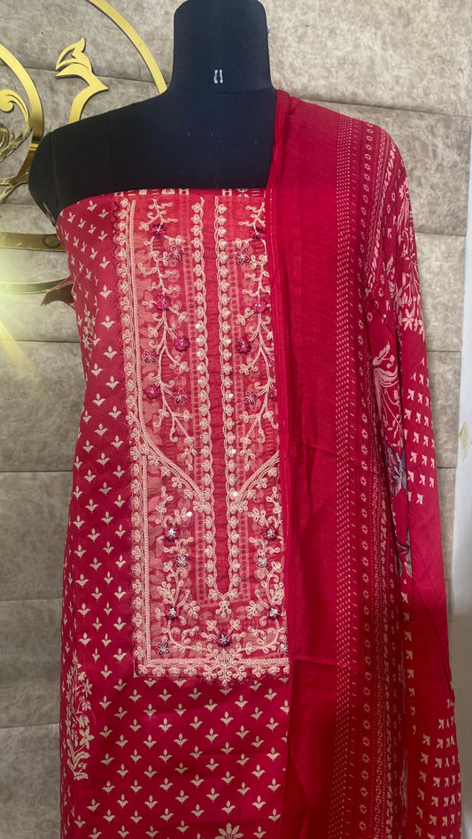 RED FULL SALWAR SET - 30567
