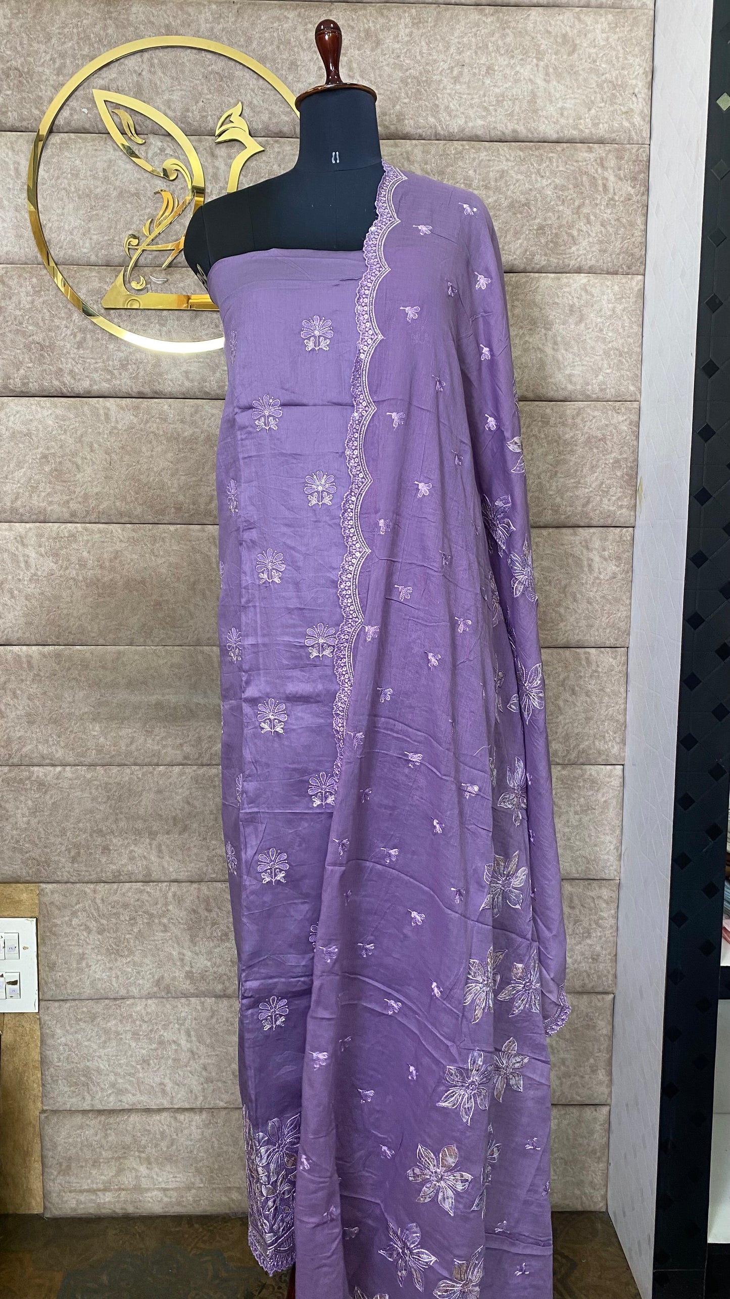 COTTON PURPLE FULL SALWAR MATERIAL - 30572