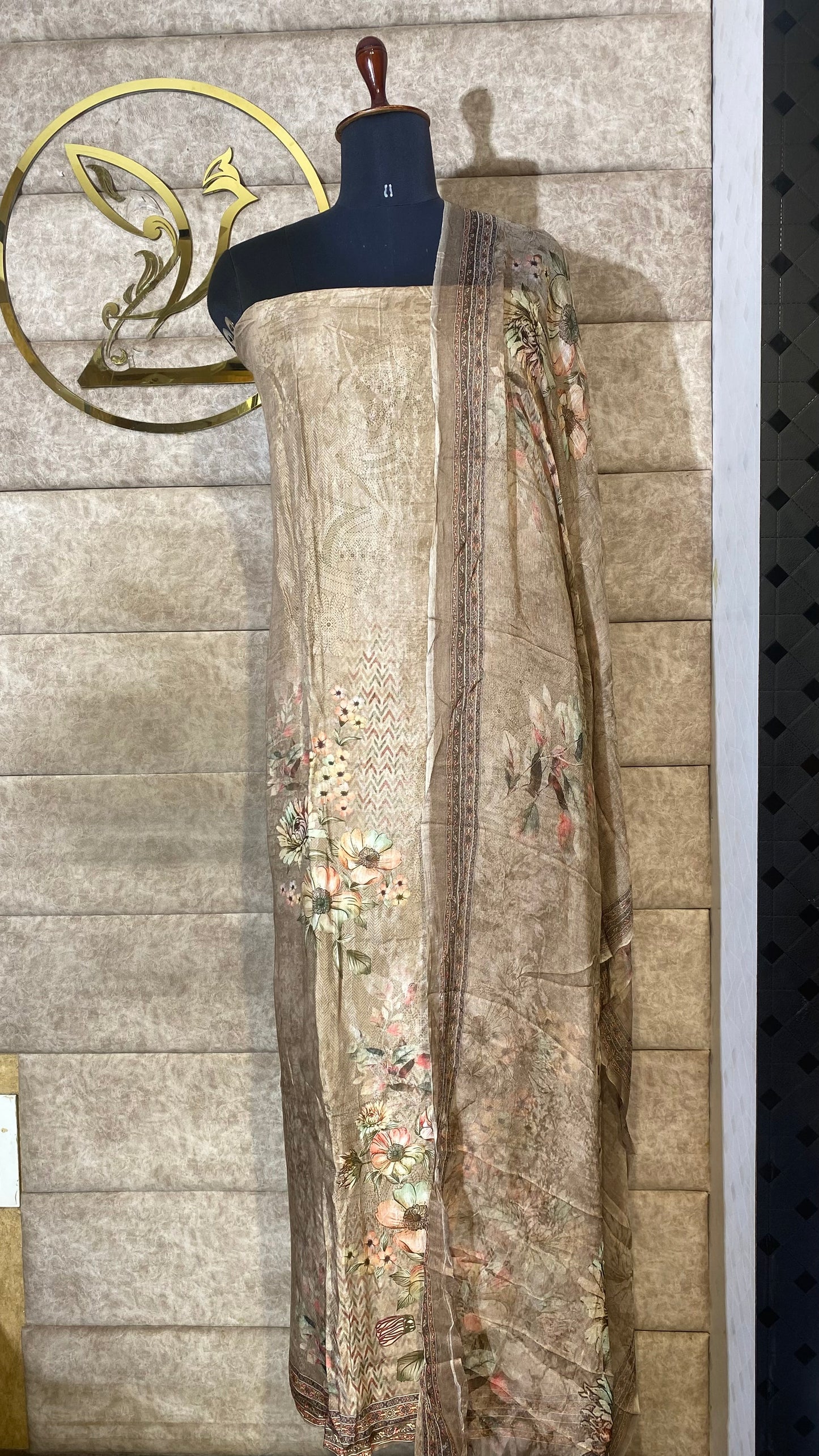 MUSLIN CHIKKU FULL SALWAR SET MATERIAL - 30612