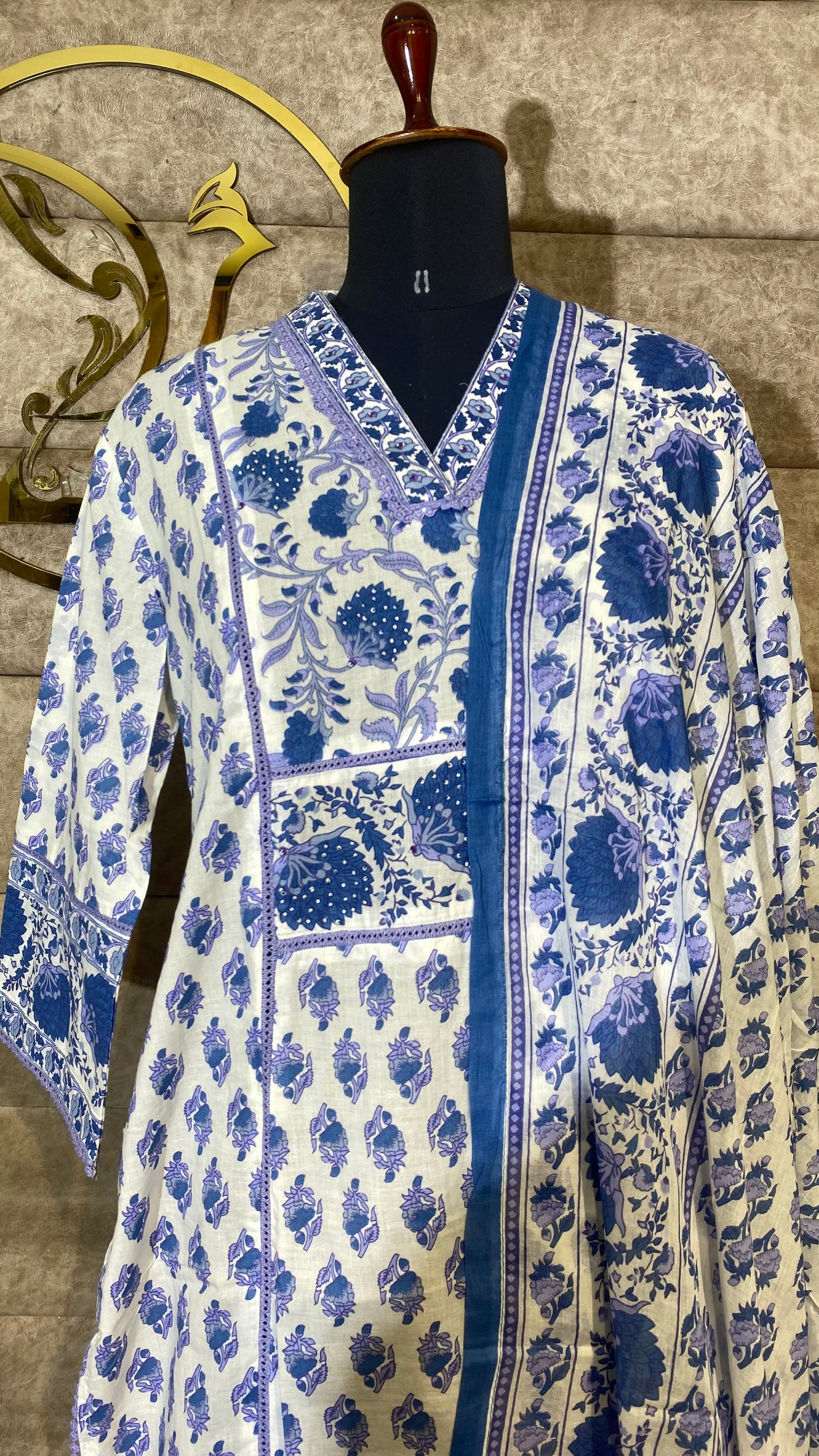 COTTON WHITE FULL SALWAR SET- 30596