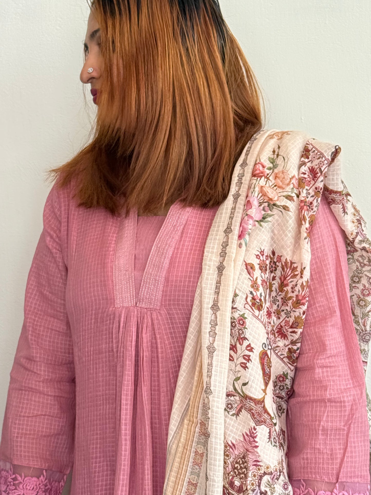 SOFT COTTON LIGHT PINK SALWAR FULL SET - 30435