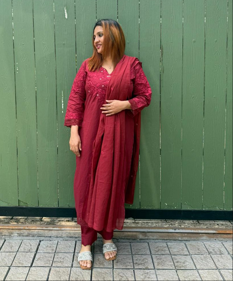 MAROON FULL SALWAR SET - 30470