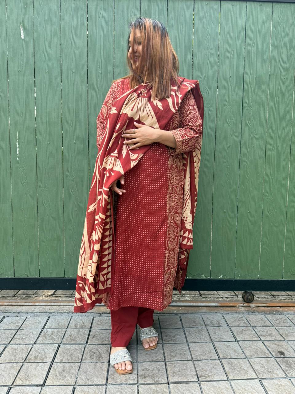 BRICK RED FULL SALWAR SET - 30472