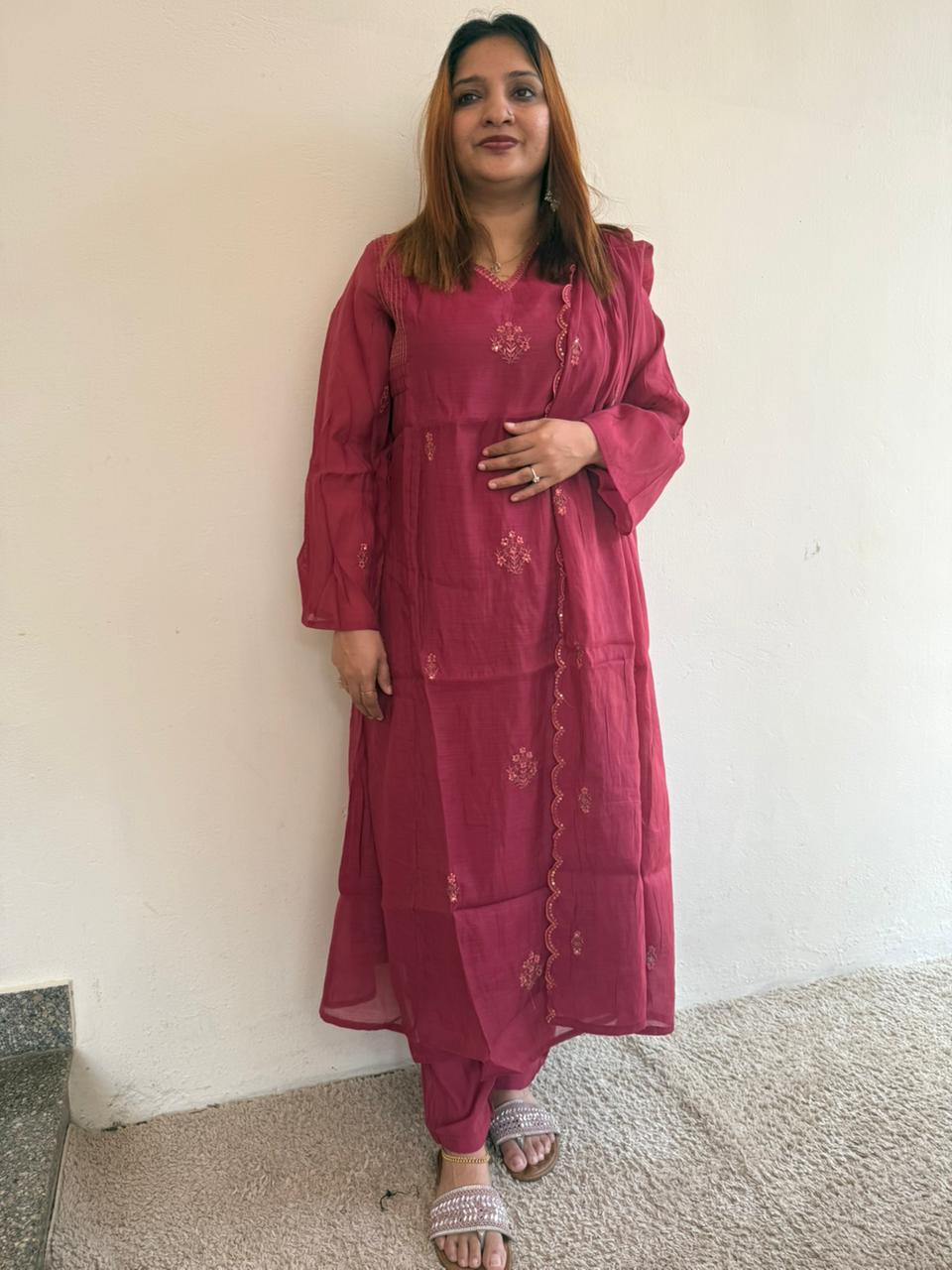 ROSE PINK FULL SALWAR SET -30485