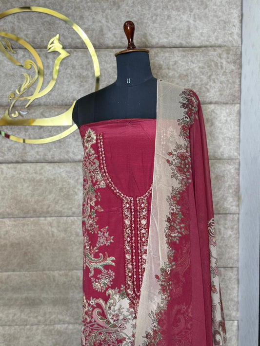 SEMI CRAPE SALWAR MATERIAL-30499