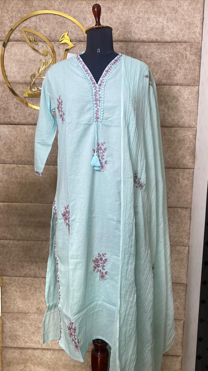 PASTEL BLUE FULL SALWAR SET- 30488