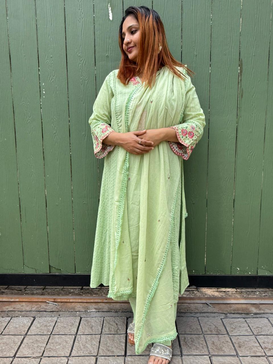 PASTEL GREEN FULL SALWAR SET-30529