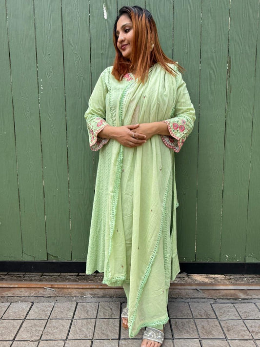 PASTEL GREEN FULL SALWAR SET-30529