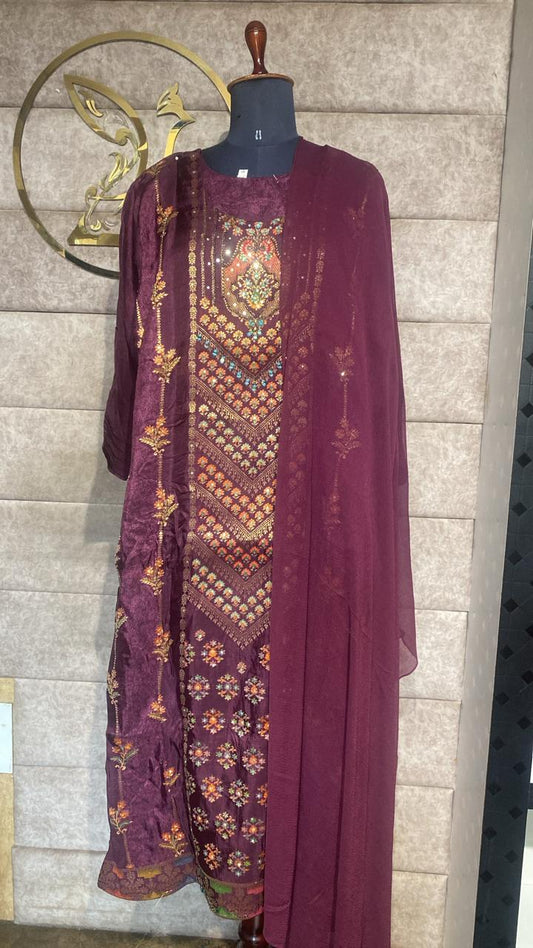(OFFER) BROWN SALWAR SET- 2579