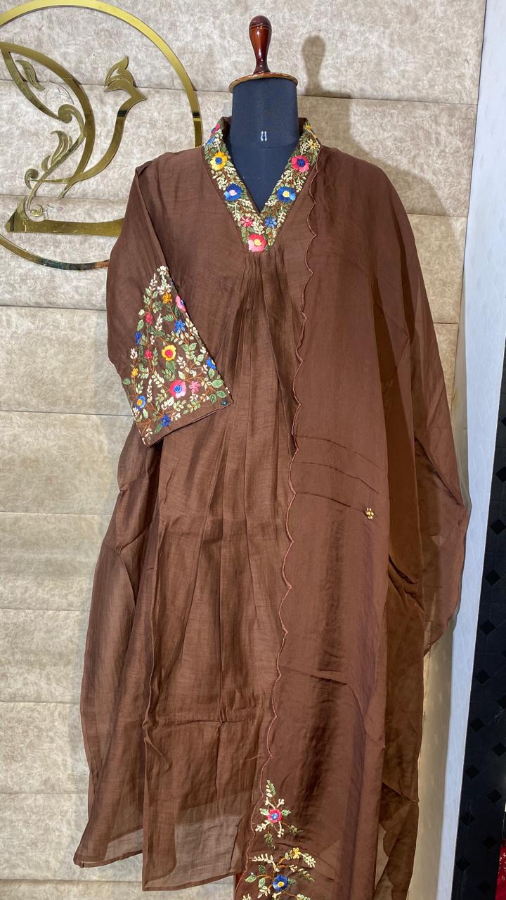 BROWN MULCHANDERI FULL SALWAR SET - 30633