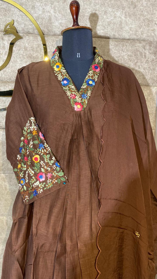 BROWN MULCHANDERI FULL SALWAR SET - 30633