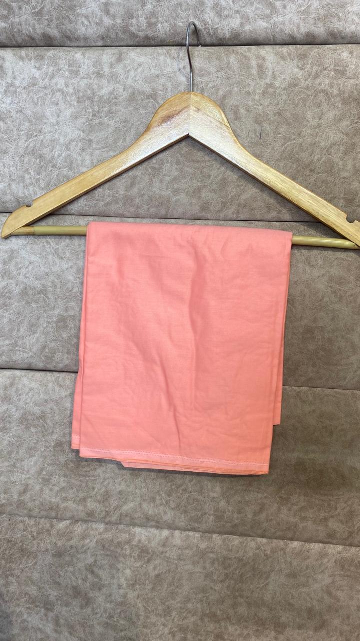 COTTON PASTEL PEACH  FULL SALWAR MATERIAL- 30577