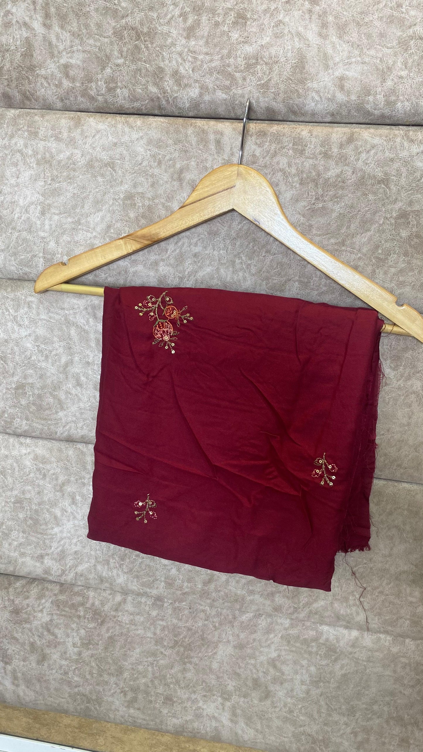 RAYON MAROON PAKISTANI FULL SALWAR MATERIAL - 30651