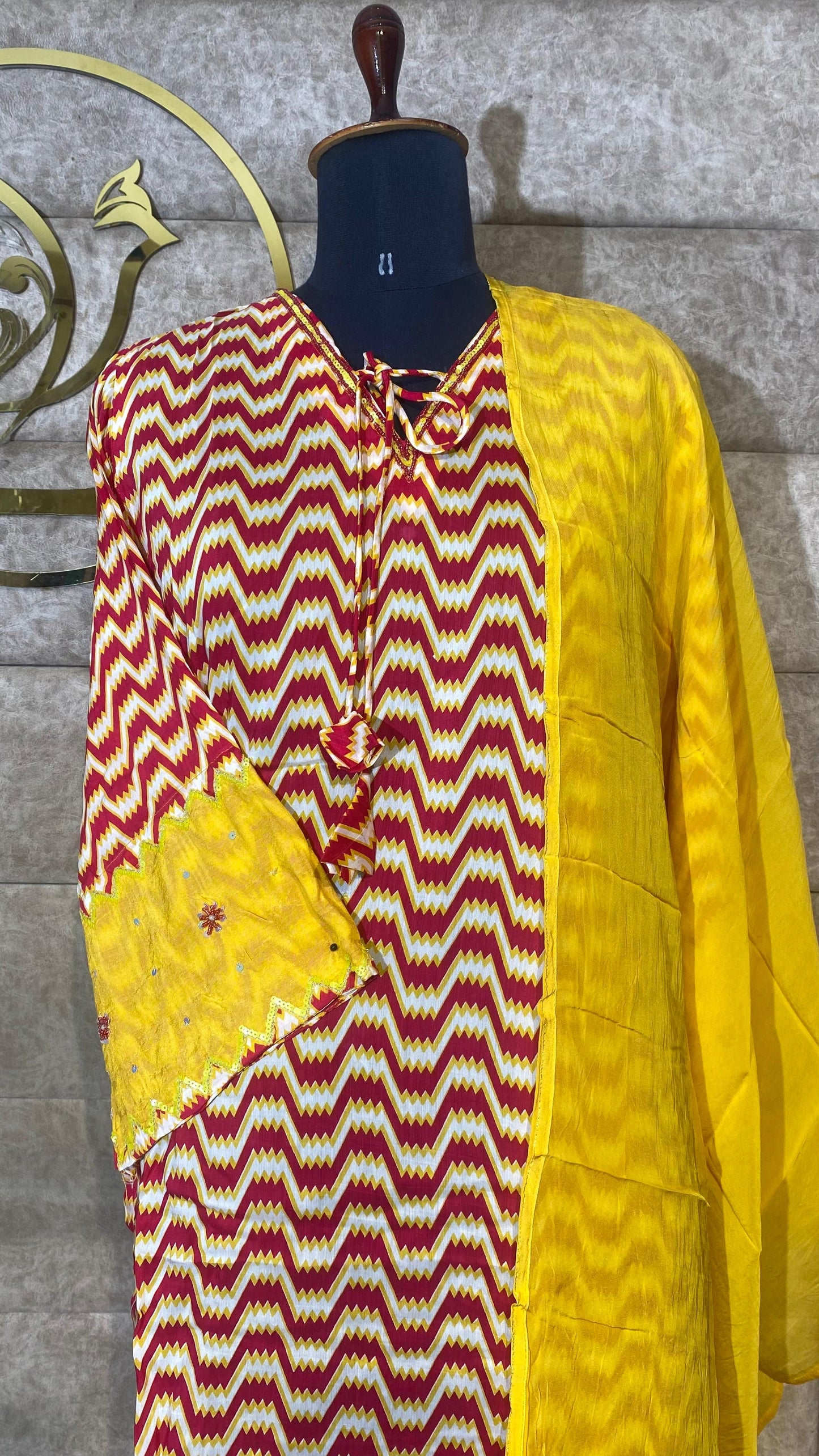 MULTICOLOR CRAPE FULL SALWAR SET - 30644