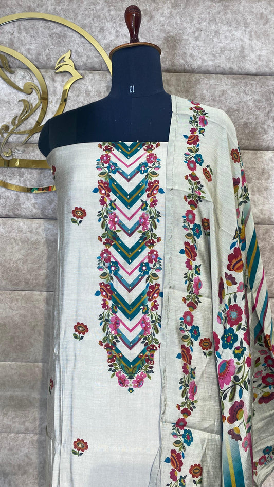 ASH SEMI MUSLIN FULL SALWAR SET - 30656