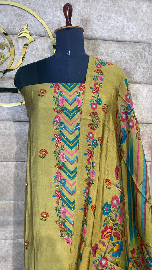 SEMI MUSLIN FULL SALWAR SET - 30656