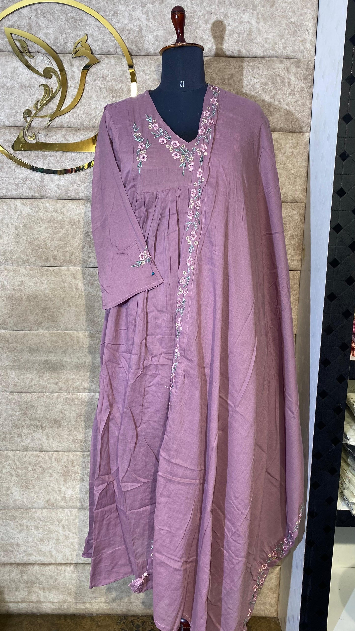 DUSTY MAUVE FULL SALWAR SET - 30661