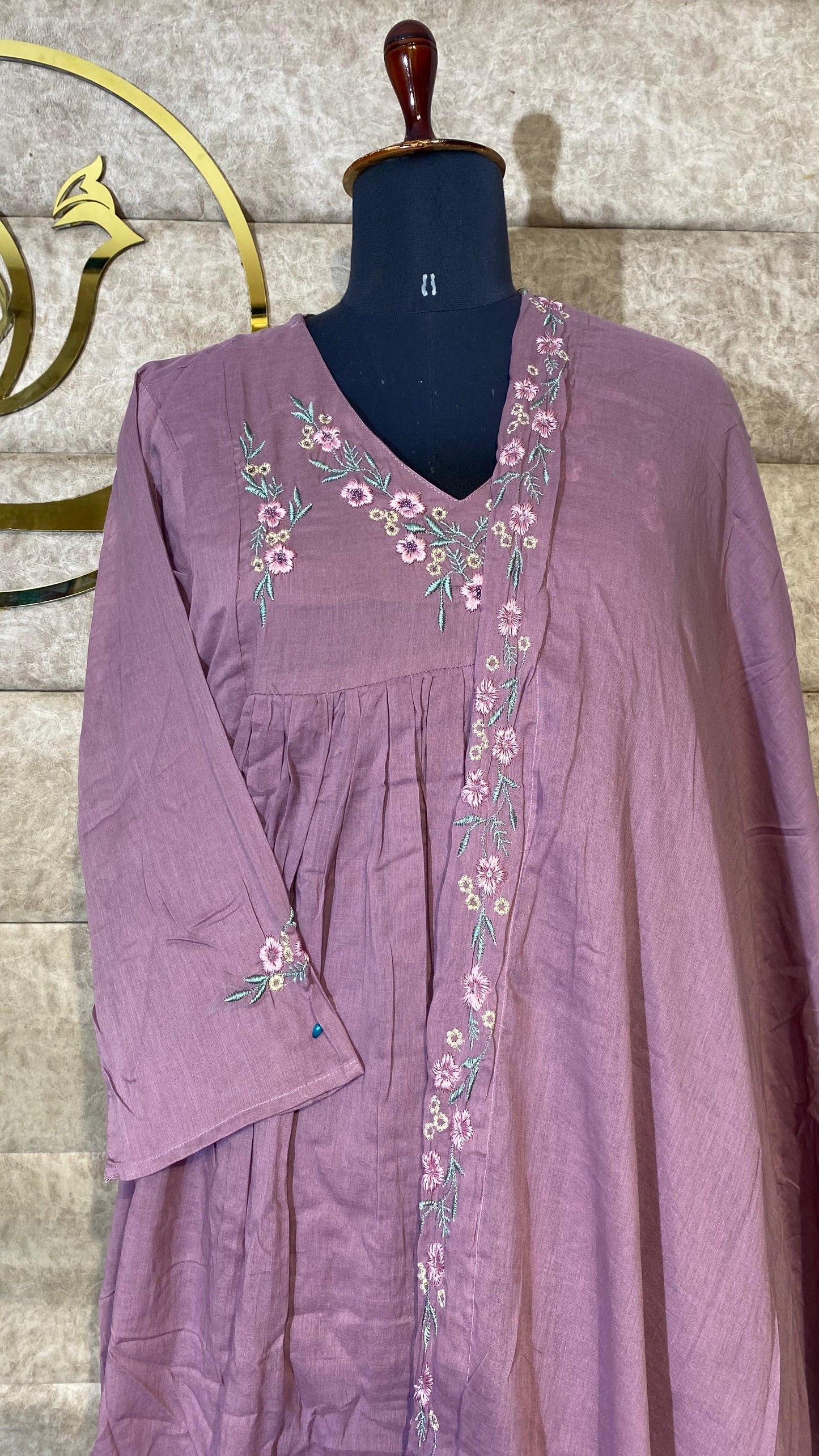 DUSTY MAUVE FULL SALWAR SET - 30661
