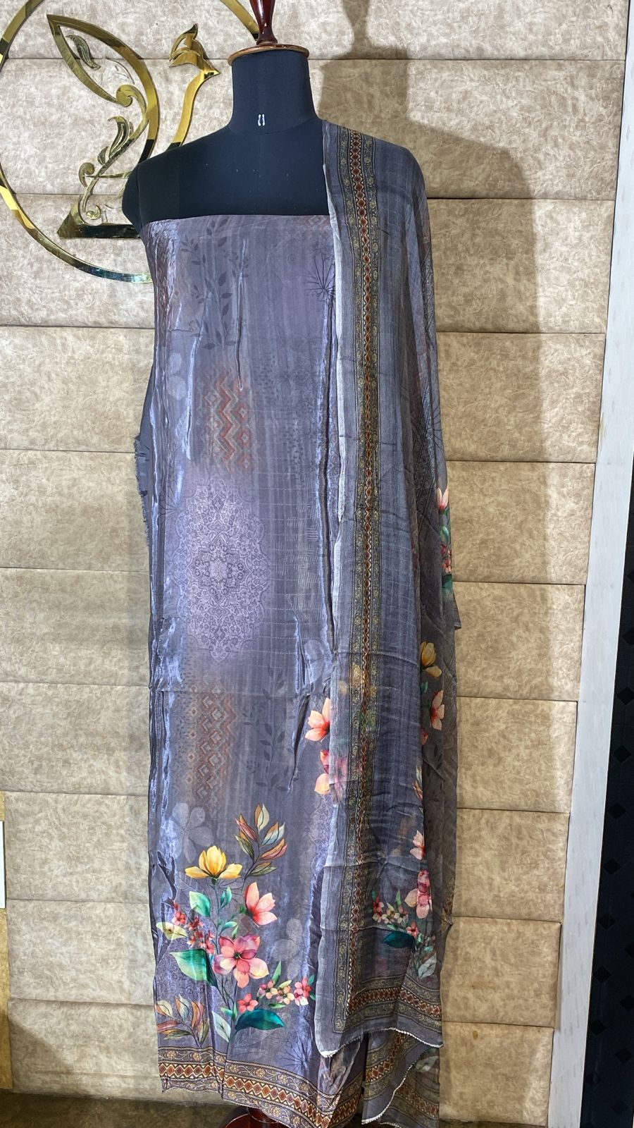 PURPLE CRAPE FULL SALWAR MARETIAL - 30612A