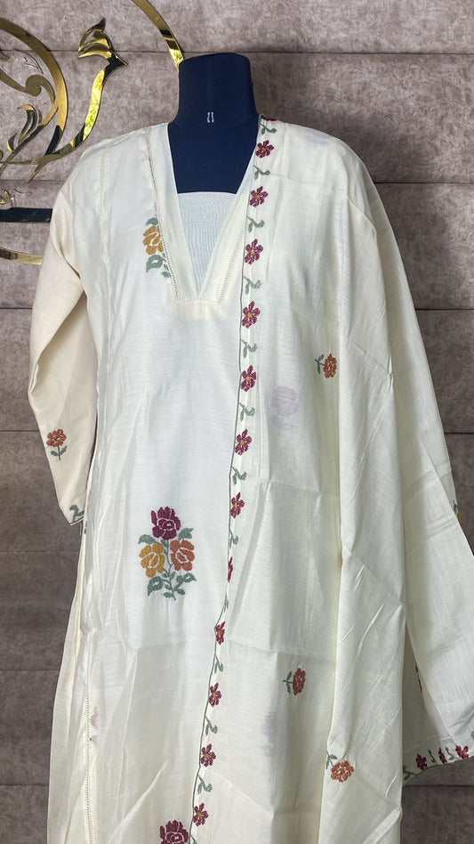 CREAM FULL SALWAR SET - 30678