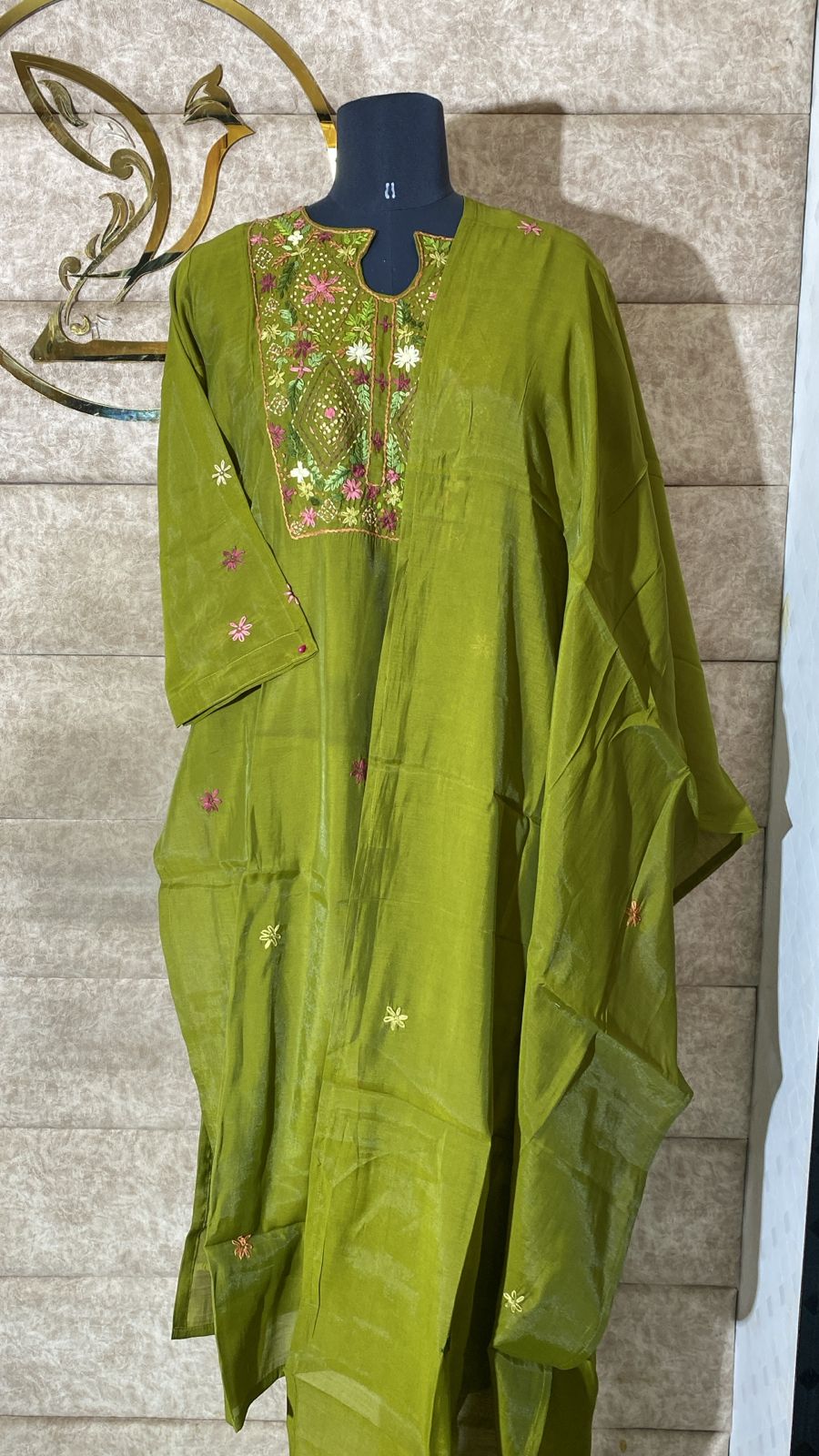 OLIVE GREEN FULL SALWAR SET - 30680