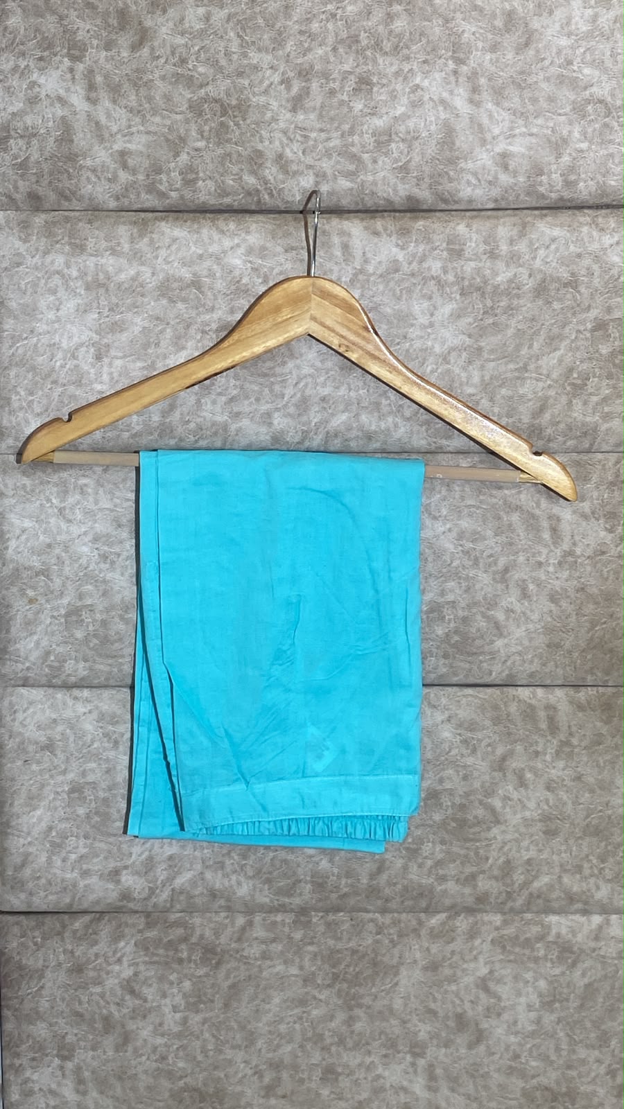 WHITE & BLUE COTTON FULL SALWR SET - 30696