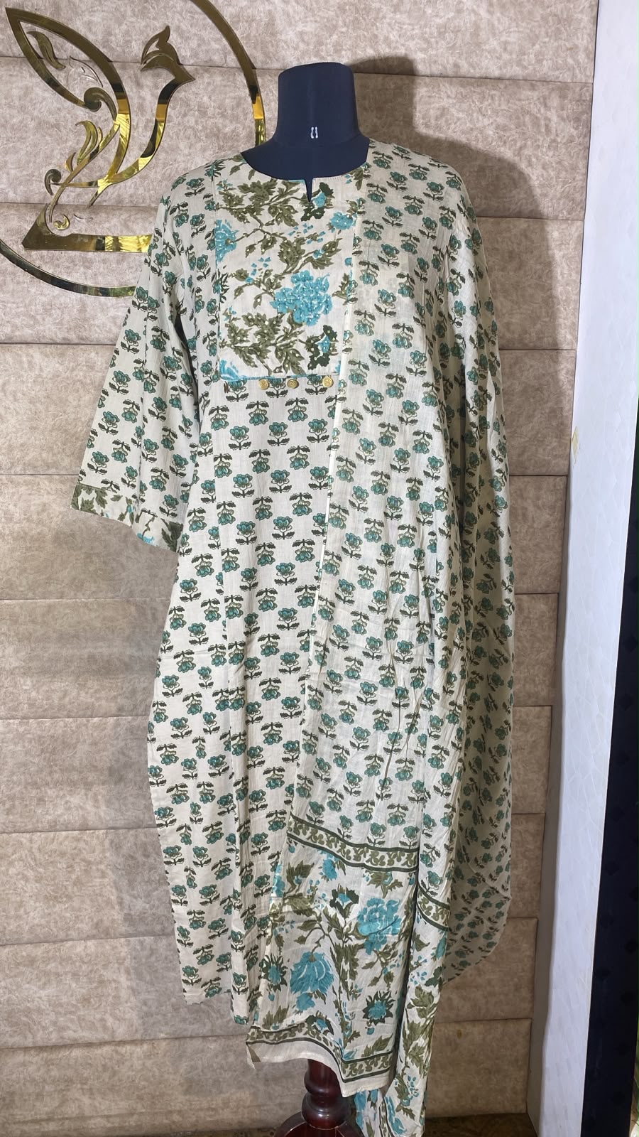 ASH GRAY COTTON FULL SALWAR SET - 30694