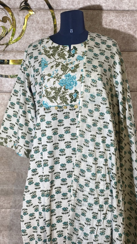 ASH GRAY COTTON FULL SALWAR SET - 30694