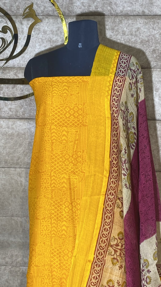 YELLOW FULL SALWAR MATERIAL - 30705