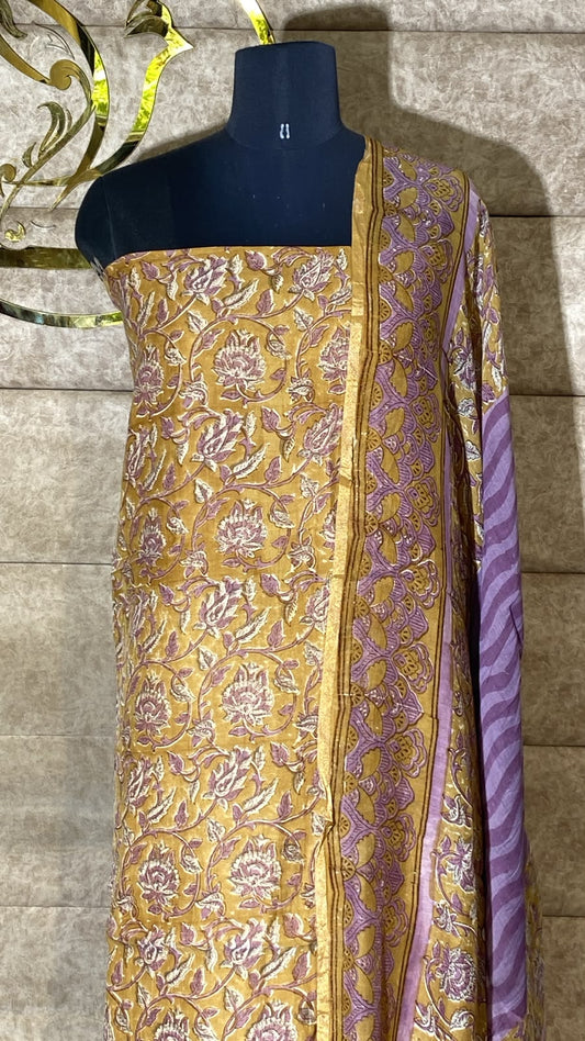 BROWN & PURPLE  FULL SALWAR MATERIAL - 30705
