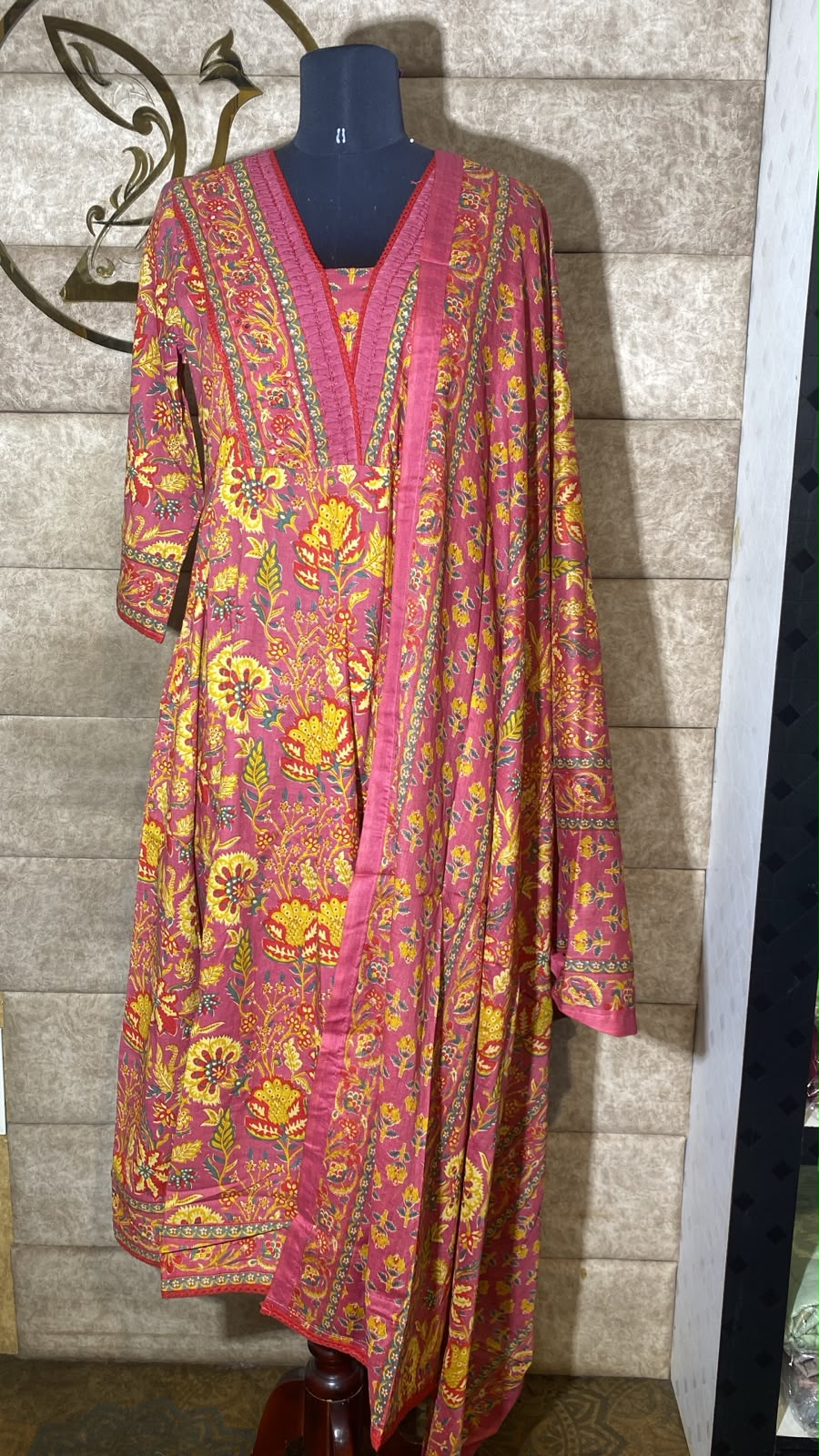 DUSTY ROSE COTTON FULL SALWAR SET - 30718