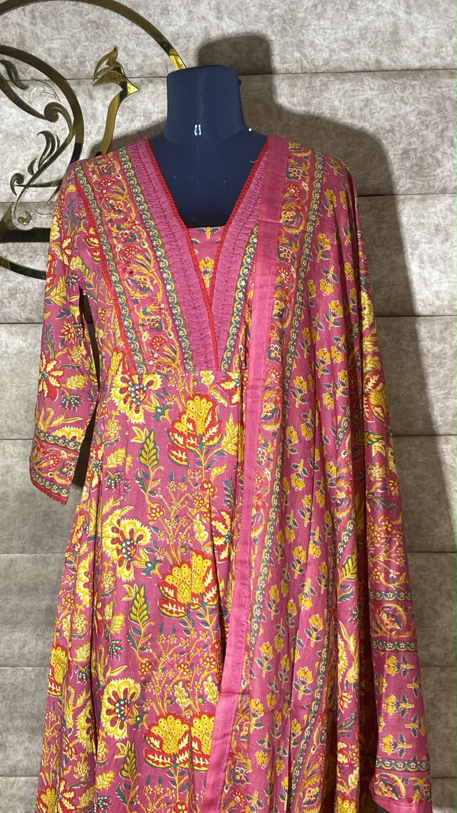 DUSTY ROSE COTTON FULL SALWAR SET - 30718