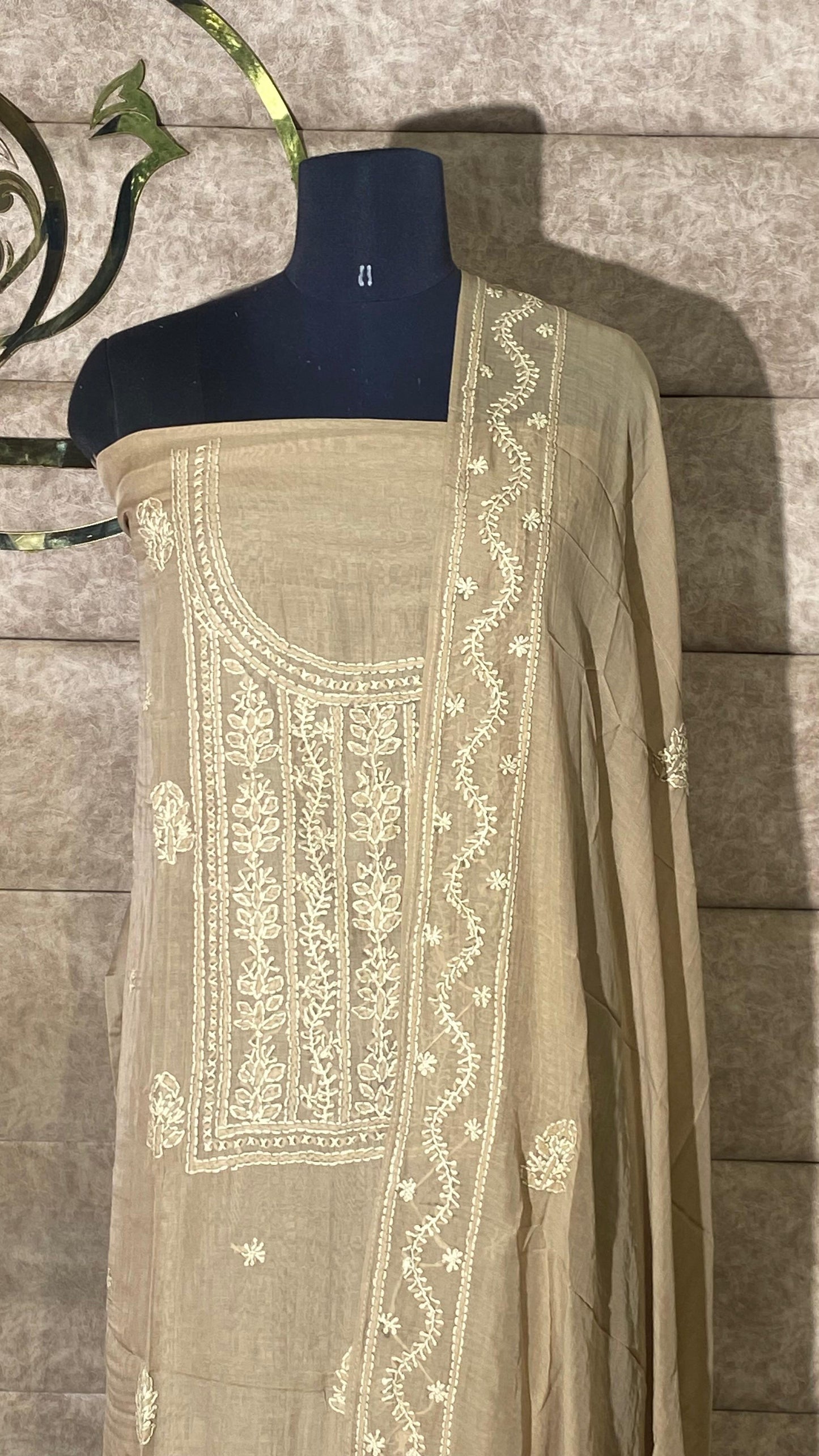 SAND BEIGE FULL SALWAR MATERIAL - 30726