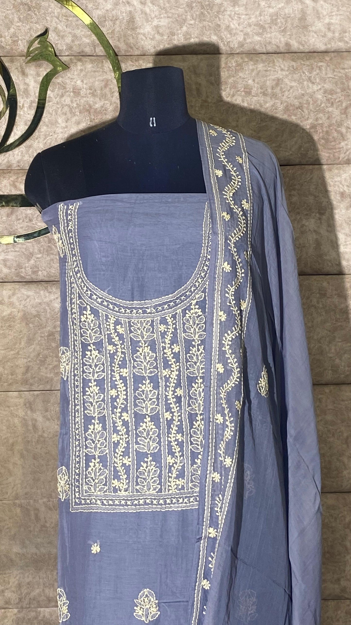 DUSTY LAVENDER FULL SALWAR MATERIAL - 30726