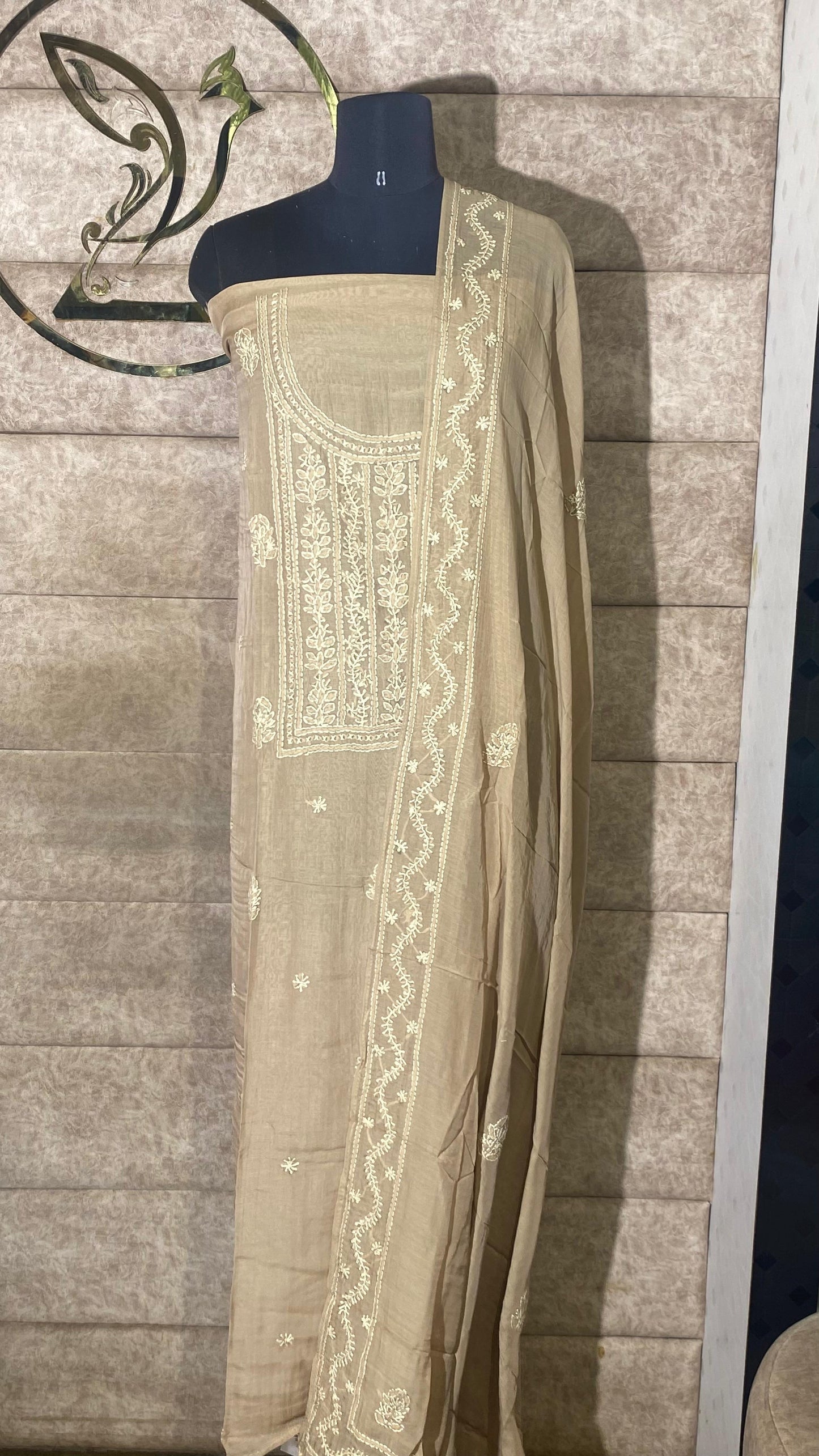 SAND BEIGE FULL SALWAR MATERIAL - 30726