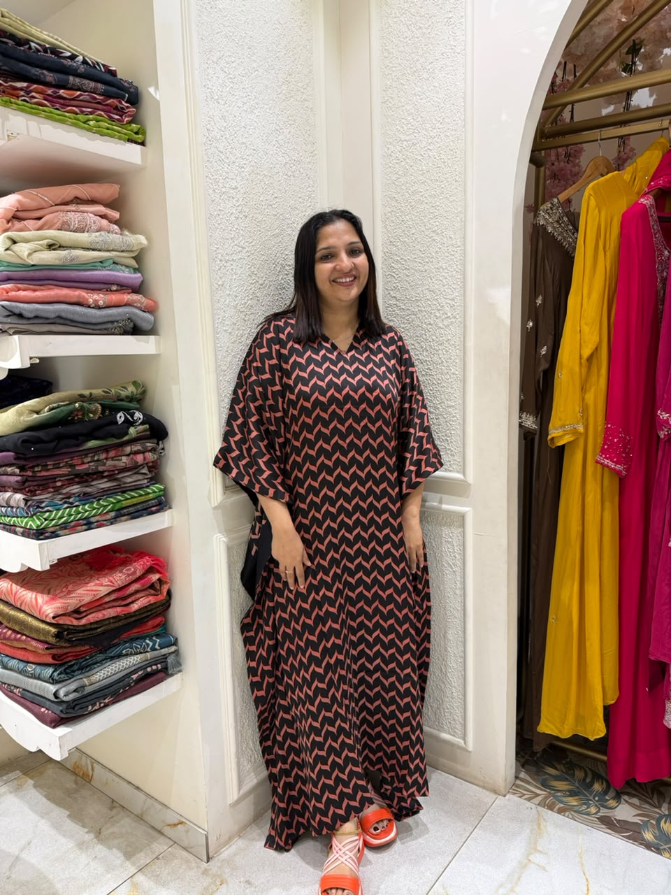 PRINTED FLOWING  KAFTAN -52656