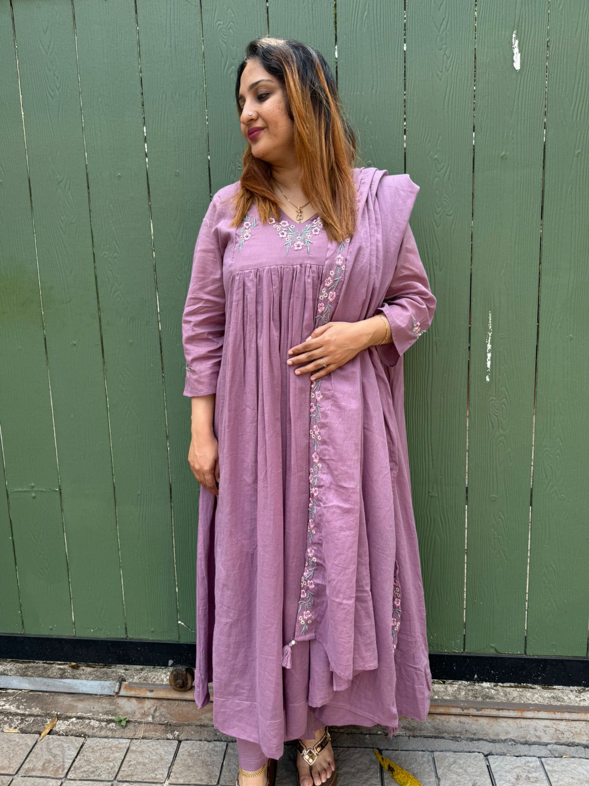 DUSTY MAUVE FULL SALWAR SET - 30661