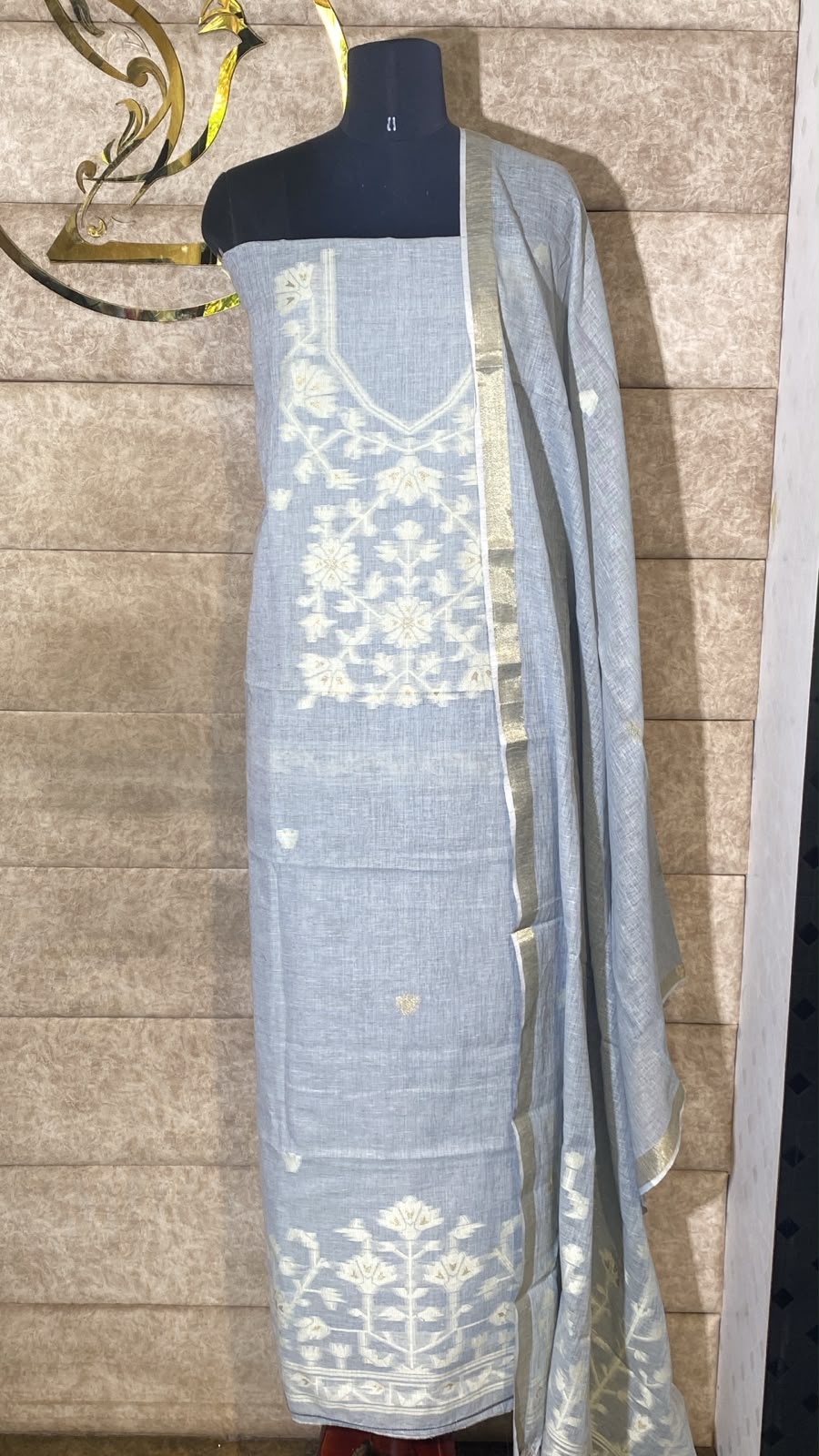 PASTEL BLUE FULL SALWAR MATERIAL - 30708