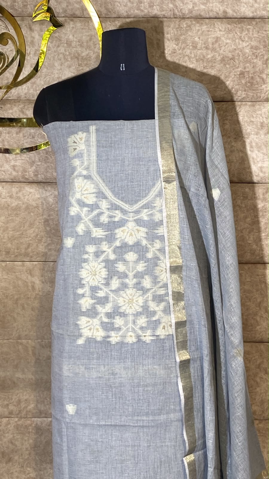 PASTEL BLUE FULL SALWAR MATERIAL - 30708