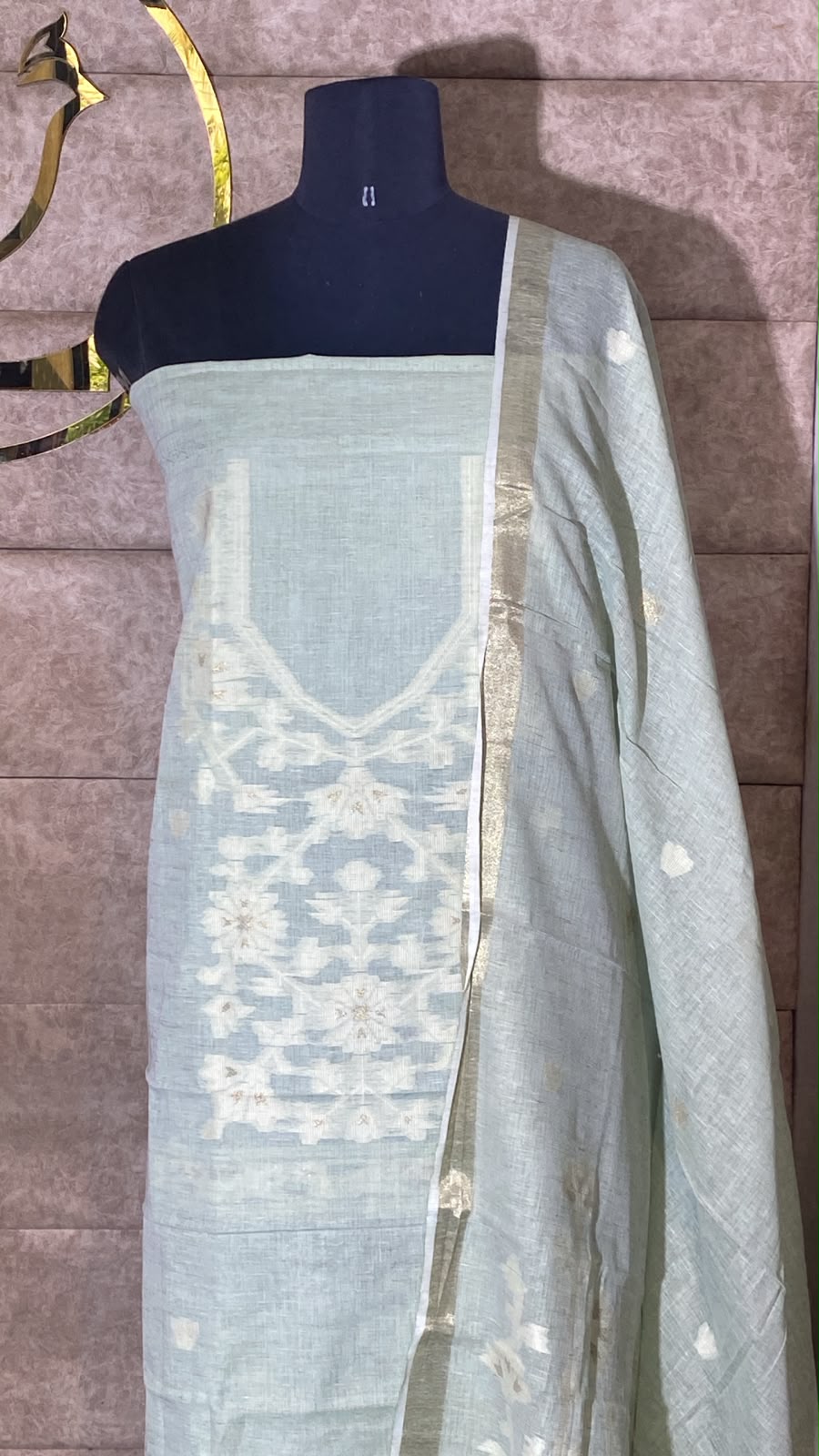 PASTEL GREEN FULL SALWAR MATERIAL - 30708