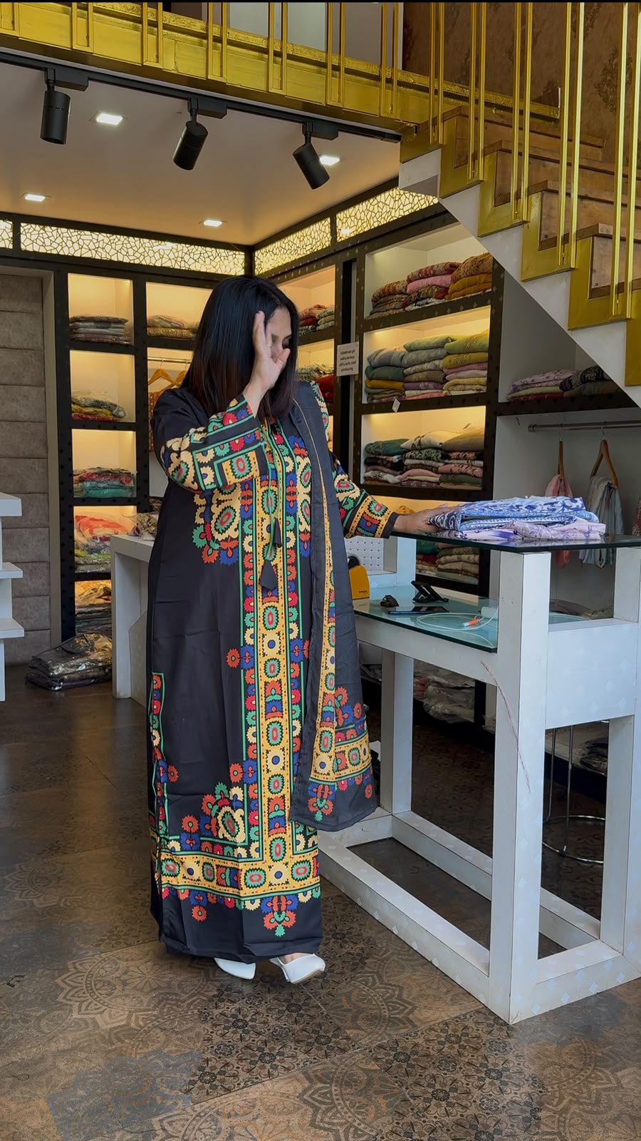 PAKISTHANI KAFTHAN SUITE BLACK-30775