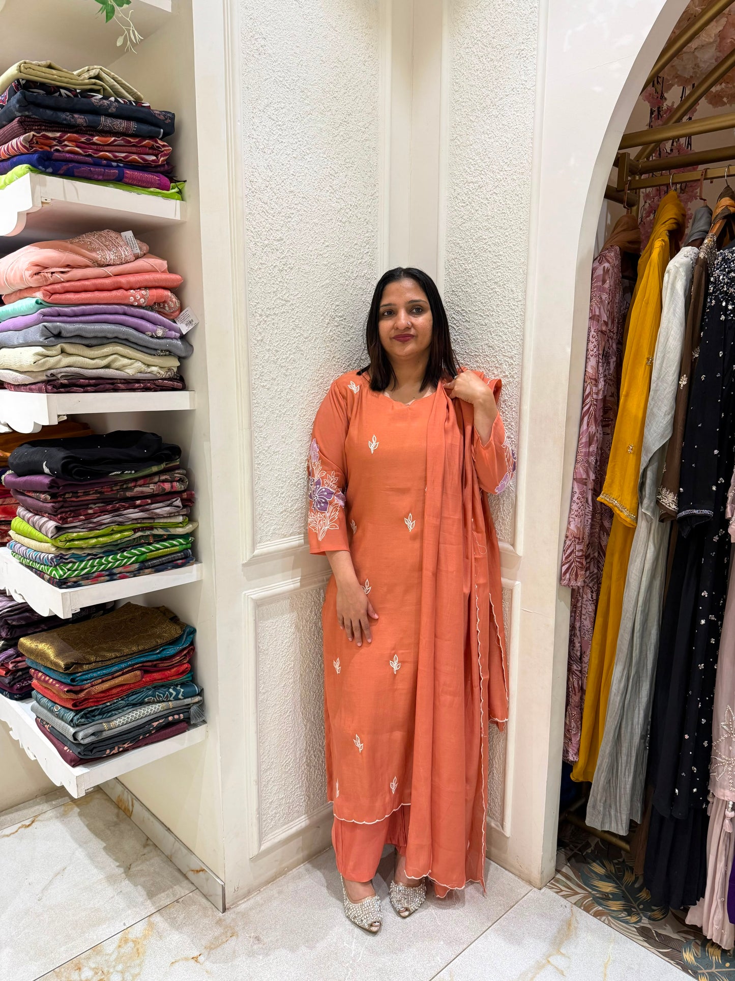 RUST ORANGE COLOUR SALWARSUIT 30741