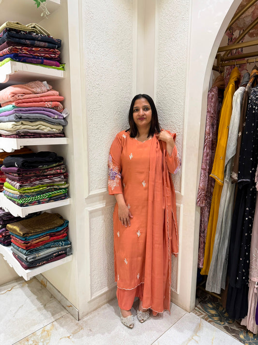 RUST ORANGE COLOUR SALWARSUIT 30741