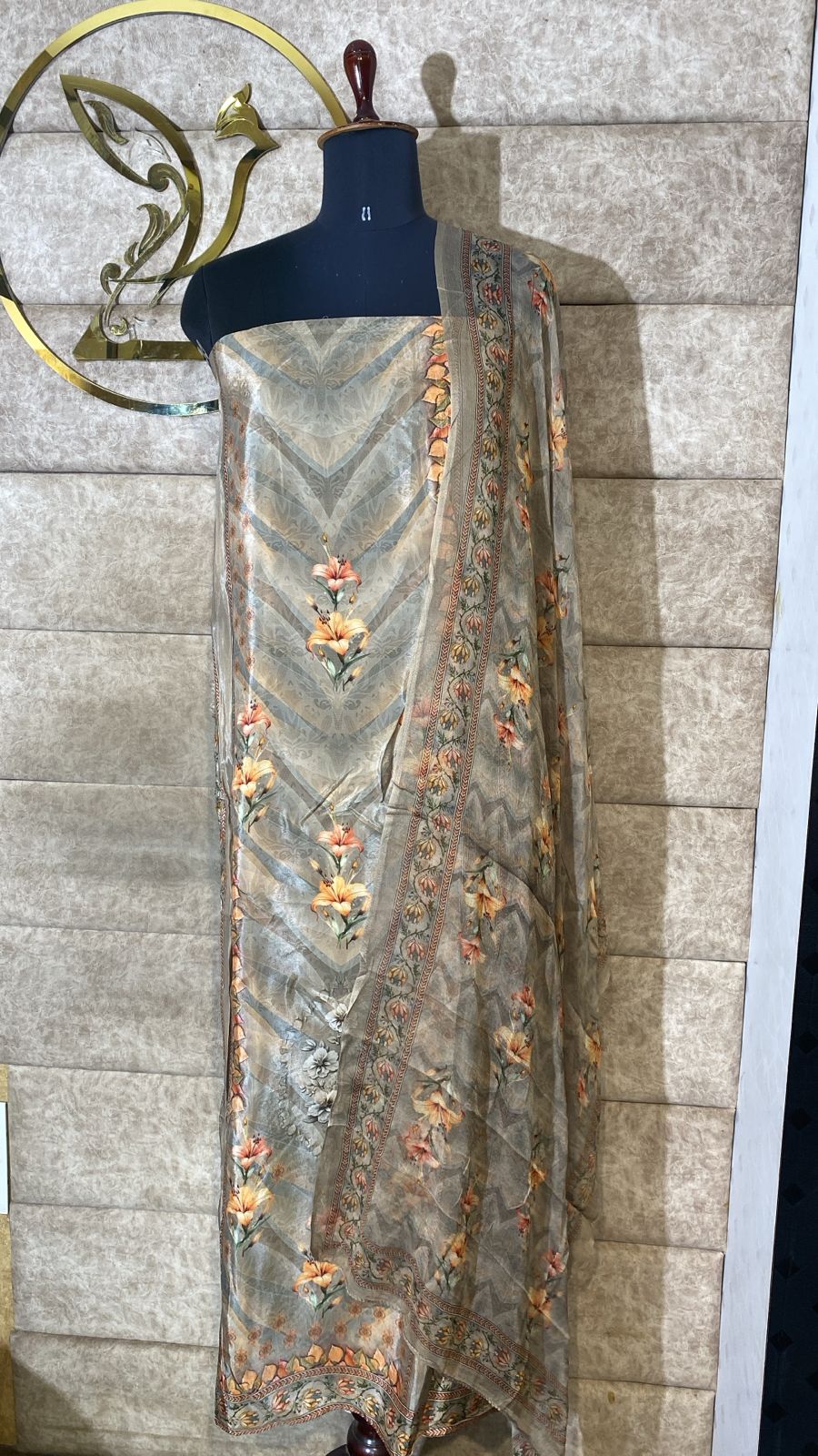 EARTHY CRAPE FULL SALWAR MATERIAL - 30612A
