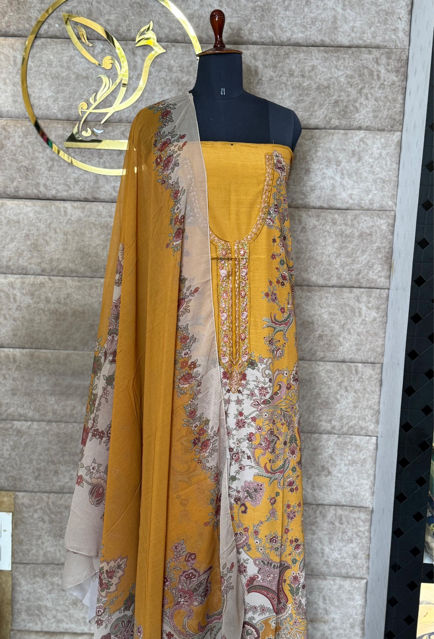 SEMI CRAPE SALWAR MATERIAL-30499