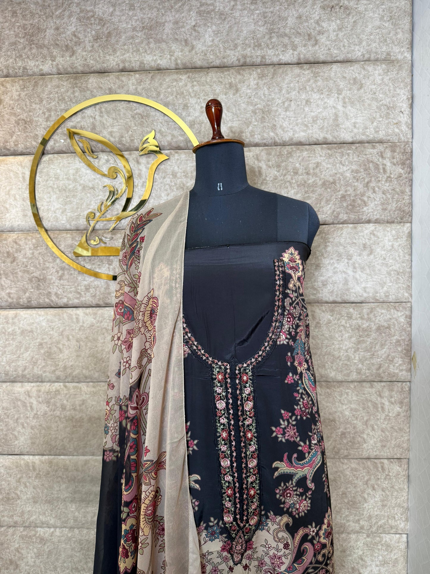 SEMI CRAPE SALWAR MATERIAL-30499