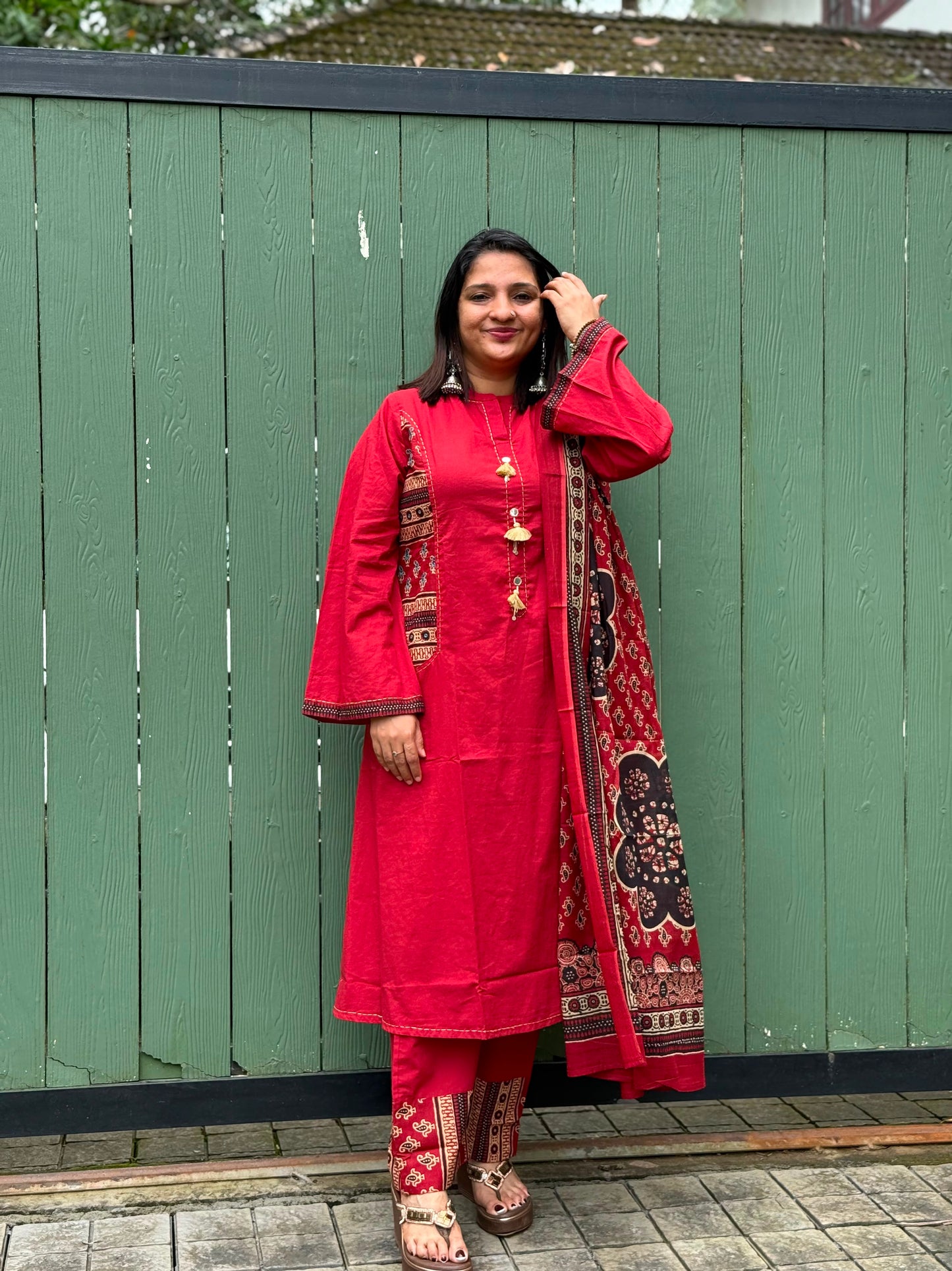 MEROON COTTON SALWAR SUIT 30749